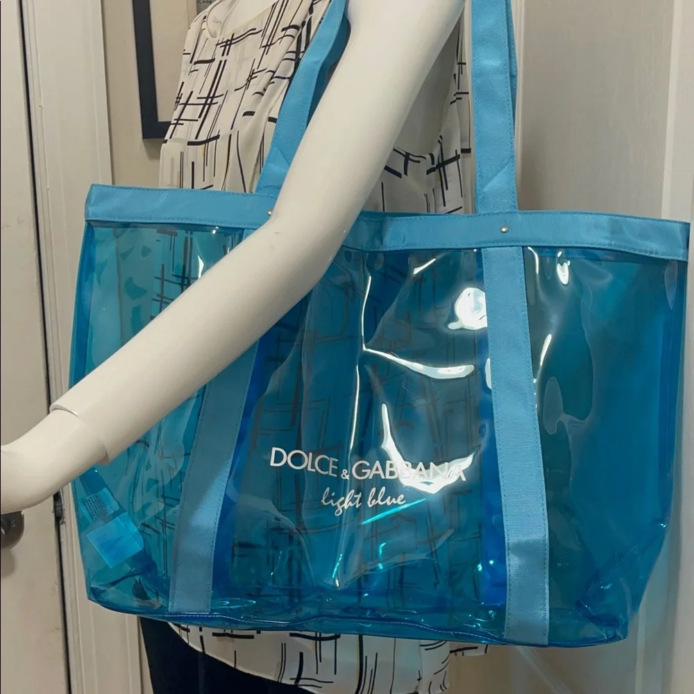 Dolac& Gabbana blue Authentic clear bag brand new